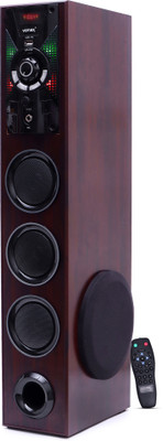 Vemax Slab 70W Bluetooth 3.0 Tower Speaker with Karaoke MIC Support (72 cm Height) 70 W Bluetooth Tower Speaker(Brown, 4.1 Channel)