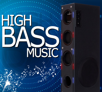 Yoment HY65Bluetooth Music System Home theater 100 W Bluetooth Tower Speaker(Black, 3 Channel)