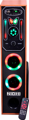 Nidhi Q1 Single 60 W Bluetooth Tower Speaker(Brown, Black, 2.1 Channel)