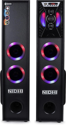 Nidhi BABIL Double Tower With MIC Free 180 W Bluetooth Tower Speaker(Black, 4.2 Channel)