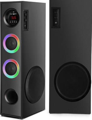 QuillQuarry Q-7563 Tower Speaker Bluetooth , USB, AUX, LCD Display with LED speaker 120 W Bluetooth Tower Speaker(Black, 4.2 Channel)