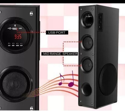 ultiads UY-78F Wireless Bluetooth Speaker With USB /FM 100 W Bluetooth Tower Speaker(Black, 3 Channel)