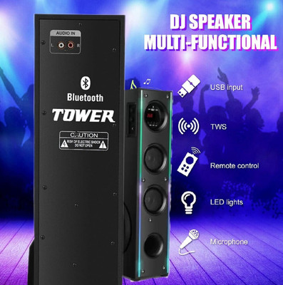 liluns BV-98 Tower Multimedia Speaker System Remote Control 100 W Bluetooth Tower Speaker(Black, 4.1 Channel)