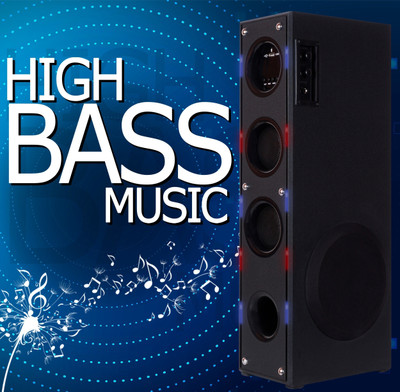 QuillQuarry ASD456KJH Wireless Bluetooth Speaker With USB /FM 100 W Bluetooth Tower Speaker(Black, 3 Channel)