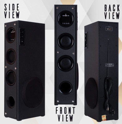 QuillQuarry LK-09K 100 W Bluetooth Tower Speaker(Black, 3 Channel)