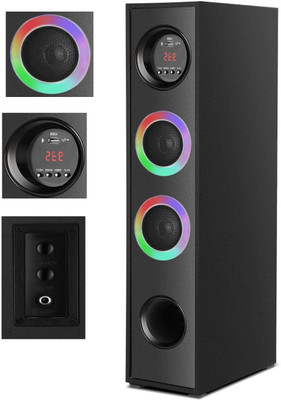 querial Bluetooth Music System Home theater 100 W Bluetooth Tower Speaker(Black, 3 Channel)
