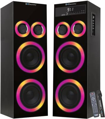 DH Discovery DJ 2727 4000 W Home Theater (Wireless Mic, Remote Control, RGB Light) 4000 W Bluetooth Tower Speaker