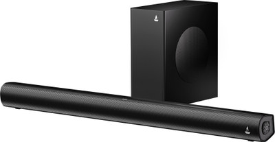 boAt Aavante 1550 Pro/Plus w/ Exquisite Design, LEDs & Master Remote Control 160 W Bluetooth Soundbar(Premium Black, Pebble Black, 2.1 Channel)