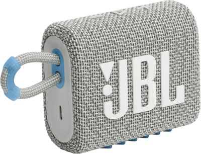 JBL Go 3 ECO Ultra Portabler,Pro Sound,IP67 Water & Dust Resistant 4.2 W Bluetooth Speaker(Eco White, Mono Channel)