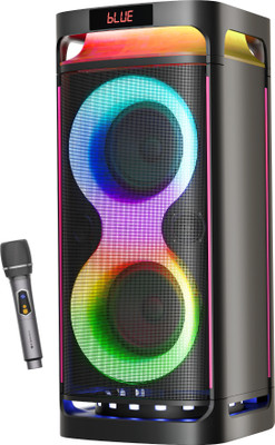 ZEBRONICS Party Fyre 500, 7hrs Playback with RGB, Wireless Mic, TWS, USB, AUX, 140 W Bluetooth Party Speaker(Black, Mono Channel)