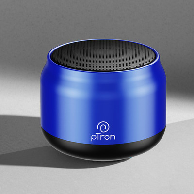PTron Musicbot Lite / Funk Mini w/ 6W Pristine Sound, 8hrs Playtime, Portable Design 6 W Bluetooth Speaker(Blue, Mono Channel)