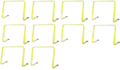 FITFIX Agility Flat Hurdle 9 Inches/ 22.86centimeter Height Available in Pack of 10 Pcs Plastic Speed Hurdles(For Children, Adults Pack of Pack of 10 pcs)