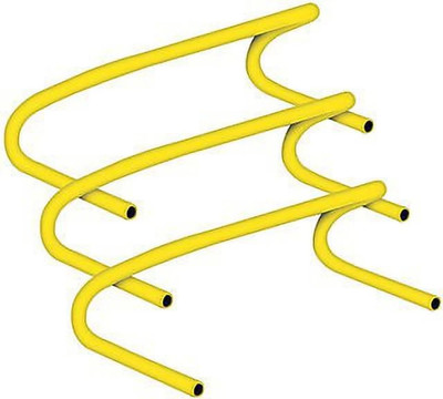 Kalindri Sports Agility Hurdle for Sports Training, Jumping Drills, Soccer (12 inch, Pack of 3) PVC Speed Hurdles(For Children, Adults Pack of 3)