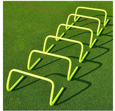 Kalindri Sports Track and Field Speed Agility Hurdles, 9-inches - Pack of 24 PVC Speed Hurdles(For Children, Adults Pack of 24)