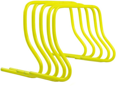 MRT SPORTS Speed Training & Practice Hurdle Track & Fields 15 inch for Unisex Adult Yellow PVC Speed Hurdles(For Adults Pack of 6)