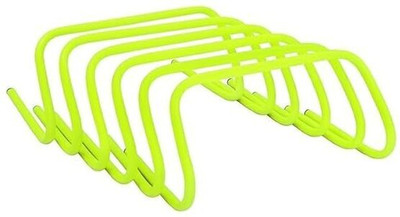 Etahmart Speed Training and Practice Hurdle Track & Fields 6 inch for Unisex Adult Yellow PVC Speed Hurdles(For Adults Pack of 10)