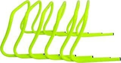Etahmart Speed Training & Practice Hurdle Track & Fields 12 inch for Unisex Adult Yellow PVC Speed Hurdles(For Adults Pack of 4)