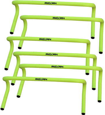 roxen Agility Speed Hurdle 6 inch Set of 6 | Perfect for Soccer, Football, PVC Speed Hurdles(For Adults Pack of 6 INCHI)