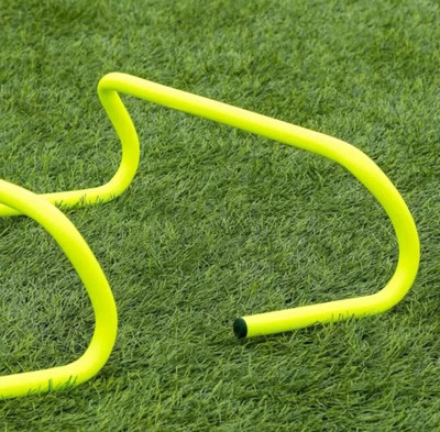 Etahmart Speed Training and Practice Hurdle Track & Fields 9 inch for Unisex Adult Yellow PVC Speed Hurdles(For Adults Pack of 6)