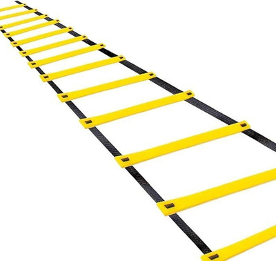 Planet of Toys 4 Meters Agility Ladder Speed Ladder Training Ladder for Soccer Fitness Training Speed Ladder(Yellow)