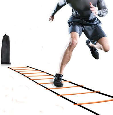 keycraze Agility Ladder 4 meter Speed Training Ladder with 10 Adjustable Rungs Speed Ladder(Orange)