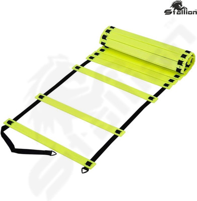 Stallion Agility Ladder 5 meter Speed Training Ladder with 10 Adjustable Rungs Speed Ladder(Green)