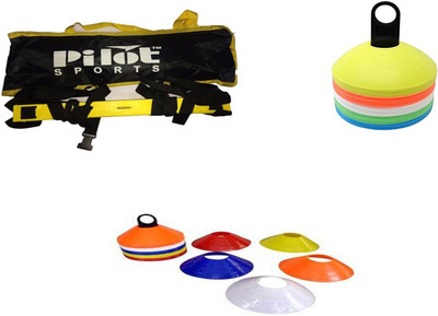 Ps Pilot 18Rung 8M Ladder Soccer Speed Fitness Feet Sports Training Cone Markers 50pcs Speed Ladder(Multicolor)
