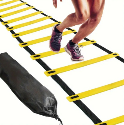 Xfinity Fitness Agility Ladder 8 meter Speed Training Ladder with 16 Adjustable Rungs Speed Ladder(Yellow)
