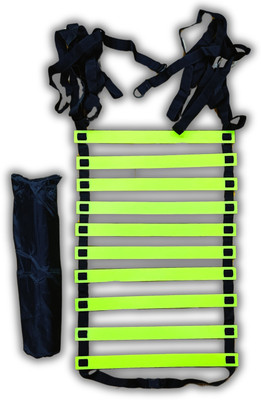 Vinsonsports Agility Ladder: 4M, 10-rung, black, ideal for speed and agility training. Speed Ladder(Black, Green)