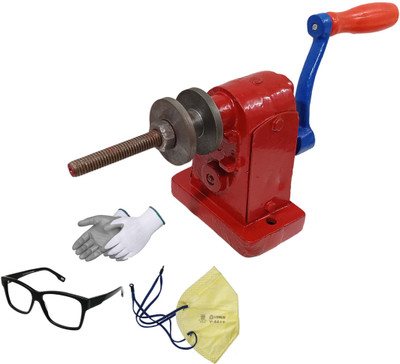 TOOLBUX Manual Hand Operated Coil Winding Machine & Saftey Gloves Saftey Goggles & Mask Speeder Tool(30 cm)
