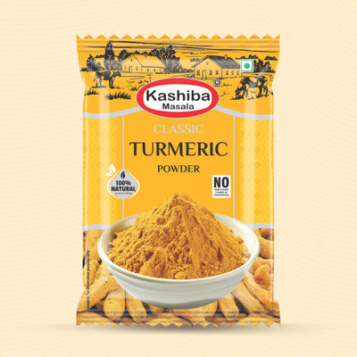 KASHIBA MASALA Classic Turmeric Powder – Pure, Aromatic & Full of Health Benefits!(100 g)