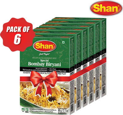 SHAN Bombay Biryani Masala Pack of 6 (Imported)(6 x 60 g)