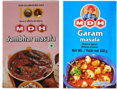MDH Garam Masala + Sambhar Masala Combo Pack of 2(2 x 100 g)