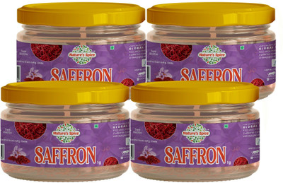 Nature's Spice Kashmiri Saffron / Kesar - 4 Grams (Original Saffron Threads)(4 x 1 g)
