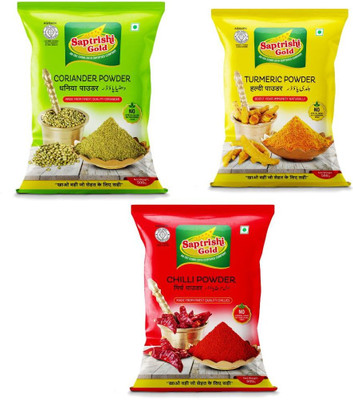 Saptrishi Combo of Haldi Powder, Red Chilli Powder & Coriander Powder |Masala Combo |(3 x 500 g)