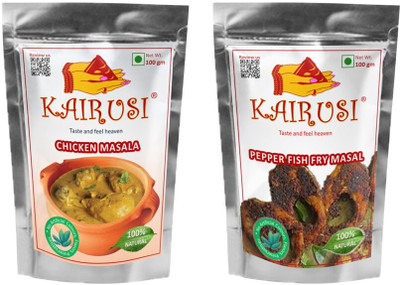 KAIRUSI Combo Pack Chicken Masala Pepper Fish Fry Masala(2 x 100 g)