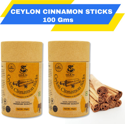 tea & me Srilankan True Ceylon Cinnamon sticks / Authentic Sri Lankan Real Dalchini Whole(2 x 50 g)