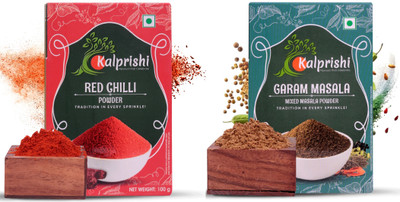 Kalprishi Daily Cooking Combo – Garam Masala & Red Chilli Powder | Pack of 2(2 x 100 g)