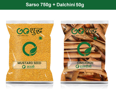 Goshudh Dalchini sabut 50gm & Sarso 750gm Combo Pack 800g(800 g)