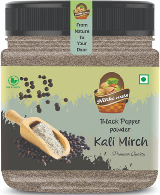 Nikki suncity foods Black Pepper- Kali Mirch| Grade - Bold Size black paper powder(200 g)