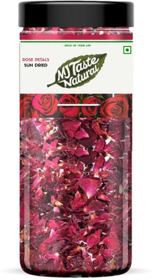 MJ TASTE NATURAL Dried Rose Petals, Sun Dried Gulab Patti Topping Solid(25 g)