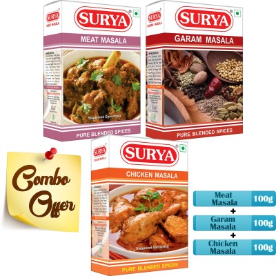 Surya Garam Masala 100g Chicken Masala 100g Mutton masala 100g(3 x 100 g)