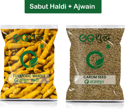 Goshudh Ajwain 250gm & Haldi Sabut 1Kg Combo Pack 1250g(1250 g)