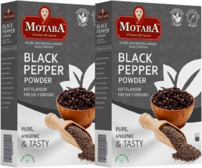 MOTABA Fresh Grounded Black Pepper Powder, Kali Mirch Powder Box(2 x 100 g)