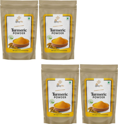HM Spice Mix Turmeric Powder 2kg (500g x 4) | Haldi Powder | Iron-Pounded | Ideal for Cooking(4 x 500 g)