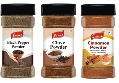 Desire Foods Black Pepper Powder| Clove Powder | Cinnamon Powder(300 g)