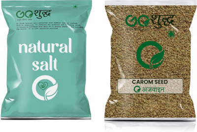 Goshudh Ajwain 250gm & White Salt 1Kg Combo Pack 1250g(1250 g)