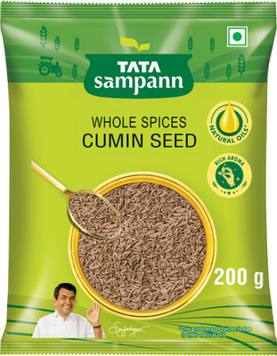 Tata Sampann Cumin Seed (Jeera), Whole Spices, Natural Oils*, Rich Aroma,(200 g)