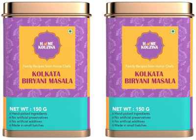 Home Kouzina Kolkata Biryani Masala-Perfect for Veg & Non-Veg Biryani,Mutton,Chicken-Tin Pack(2 x 150 g)