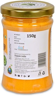 Orgrain India Certified Organic Turmeric Powder, 150g with high Curcumin Content(150 g)